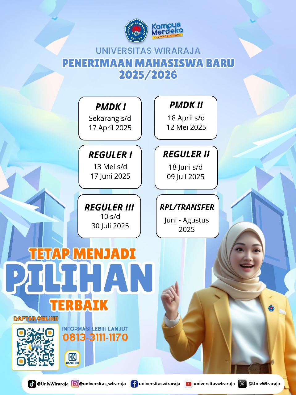 Penerimaan Mahasiswa Baru PMDK Tahap 1 Tahun 2025 Tetap Menjadi Pilihan Terbaik